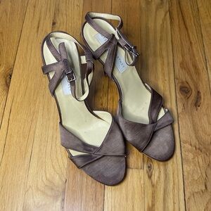 Stella McCartney Open Toe High Heels Brown Size 8